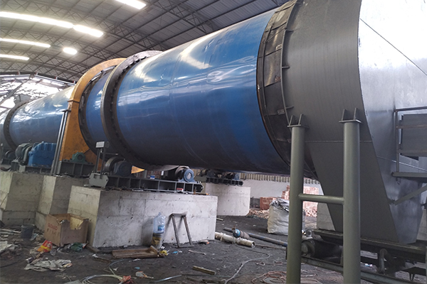 寧夏煤泥烘干機項目安裝實拍現場