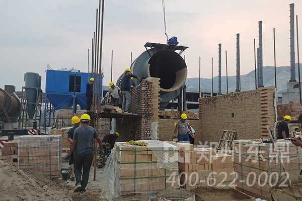 山西運城煤泥烘干機設備項目安裝現場