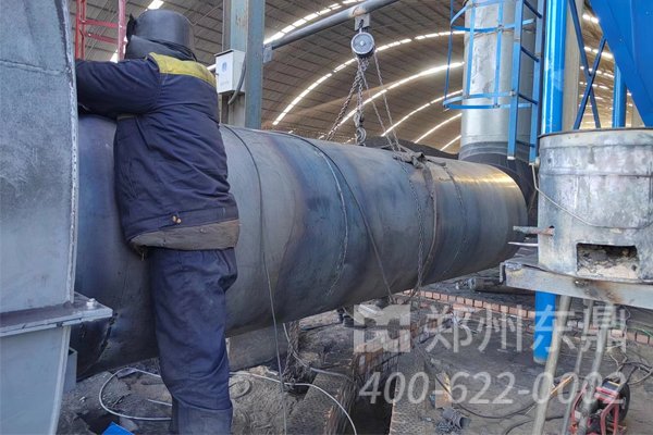 山西運城300噸煤泥烘干機項目施工現場實拍